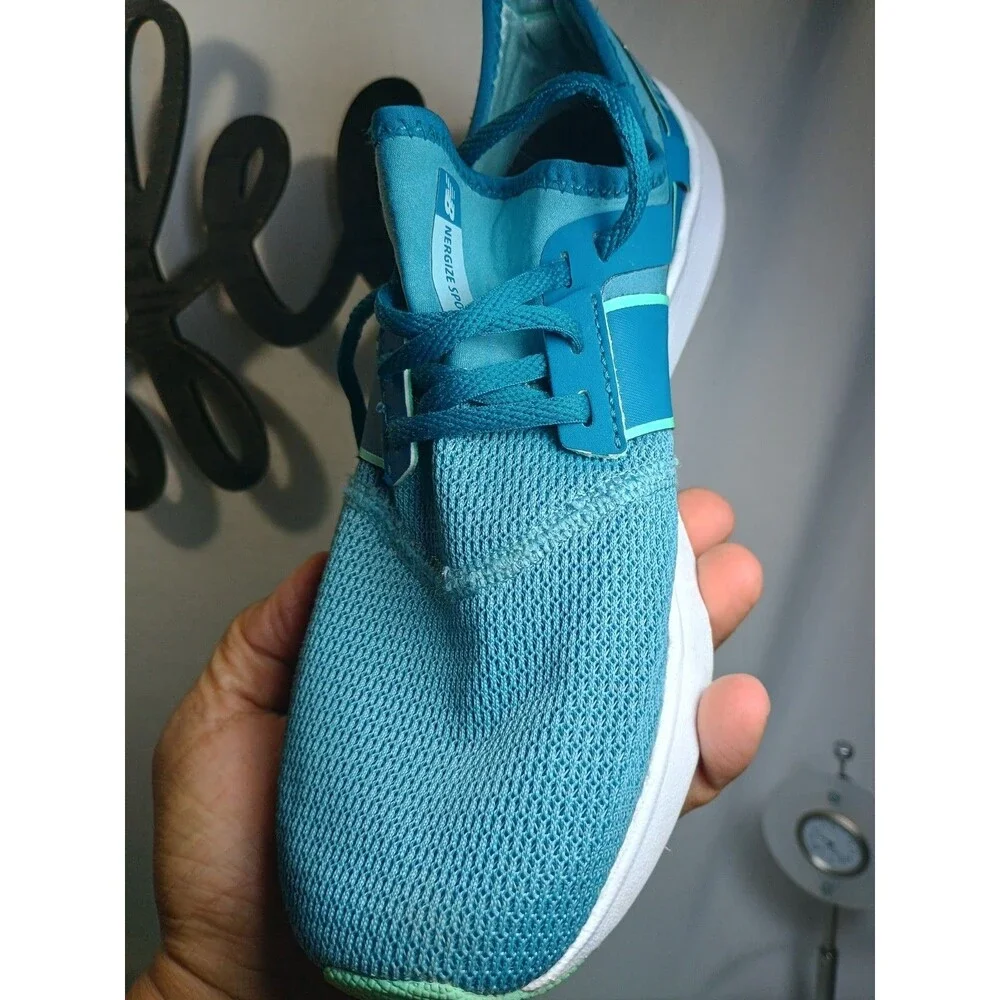 New Balance Nergize Sport Women's Mesh Lace-Up Low Top Sneakers Blue Green